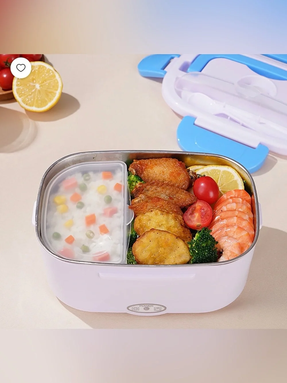 Electric Lunch Box - Grey/Yellow -  NEW